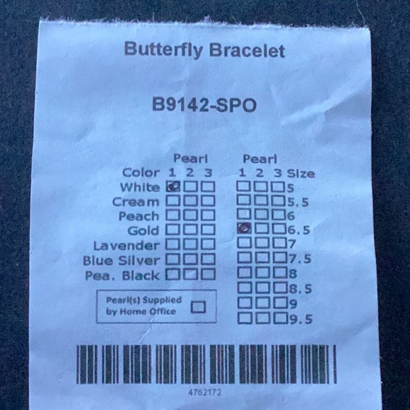 🦪 Vantel Pearls Butterfly Bracelet B9142 - Picture 3 of 5